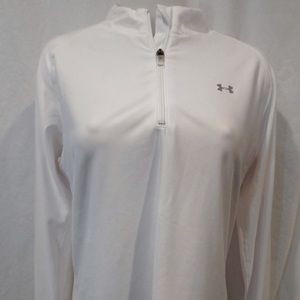 Women’s Under Armor White Half Zip Up